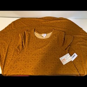 LulaRoe XS Carly - NWT - mustard pattern